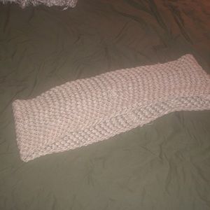 Cream knit circle scarf
